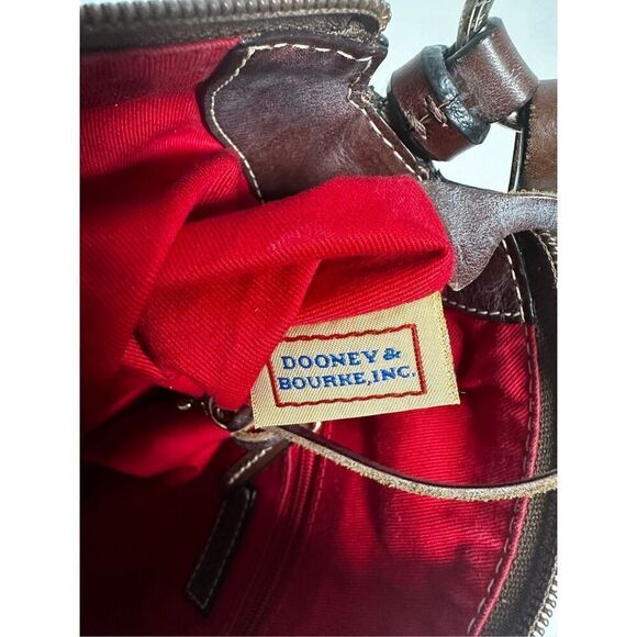 DOONEY & BOURKE SIGNATURE MONOGRAM BLACK GREY EAST/WEST SLOUCH SATCHEL BAG - Picture 15 of 16